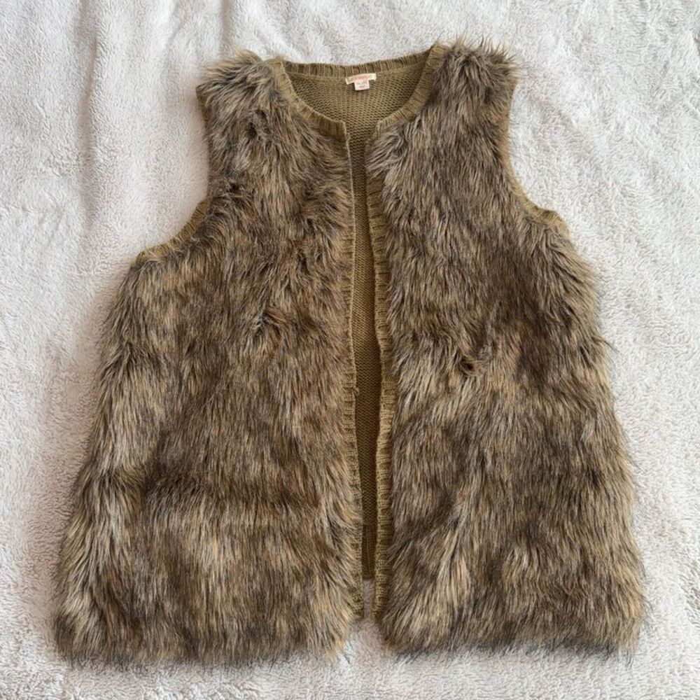 Xhilaration Faux Fur Vest Womens Size XXL Y2K